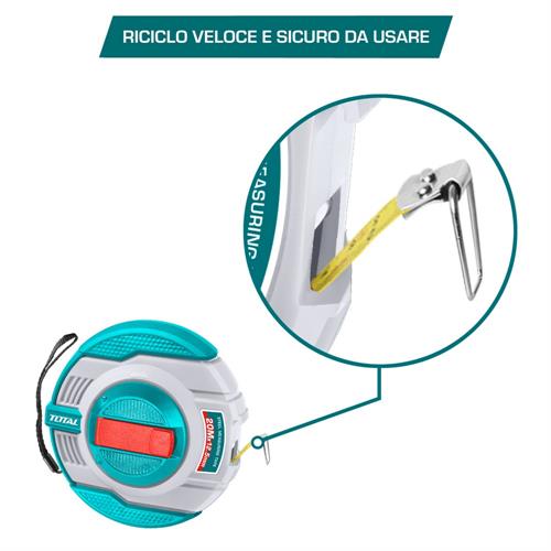 Flessometro Acciaio 20m*12,5mm