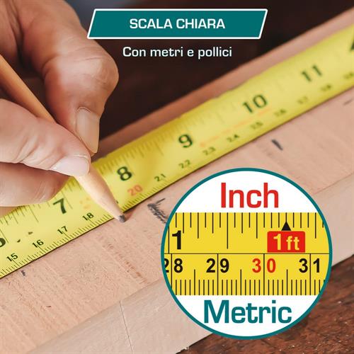 Flessometro Acciaio 30m*12,5mm