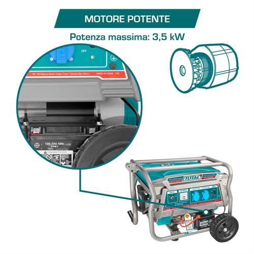 Generatore di Corrente Carrellato - 3,5 Kw