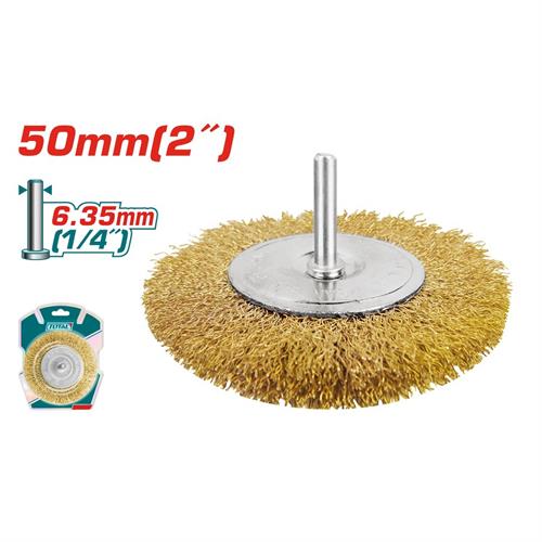 Spazzola a Disco 50mm Ottone Attacco 1/4