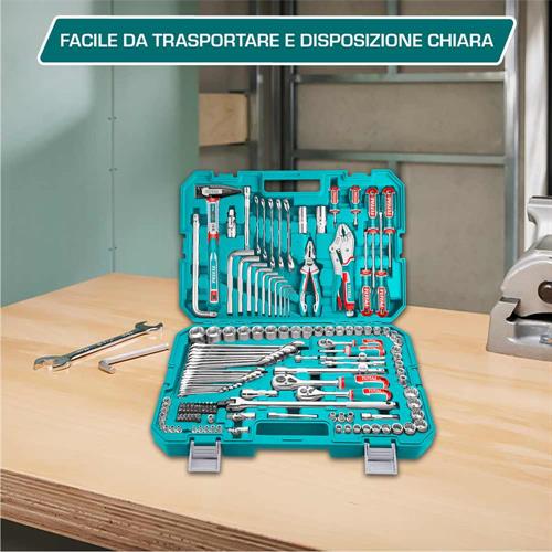 Set da 142 pezzi - Chiavi a bussola, Esagonali e Pinze