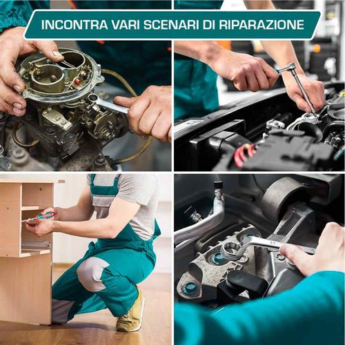 Set da 142 pezzi - Chiavi a bussola, Esagonali e Pinze