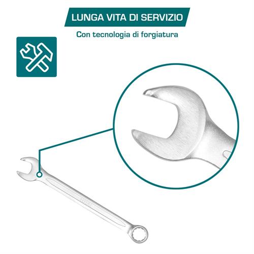 Set 12 Chiavi Combinate 6-24mm - Industrial