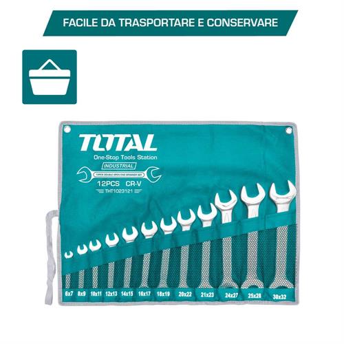 Set 12 Chiavi Aperte 6-32 - Industrial