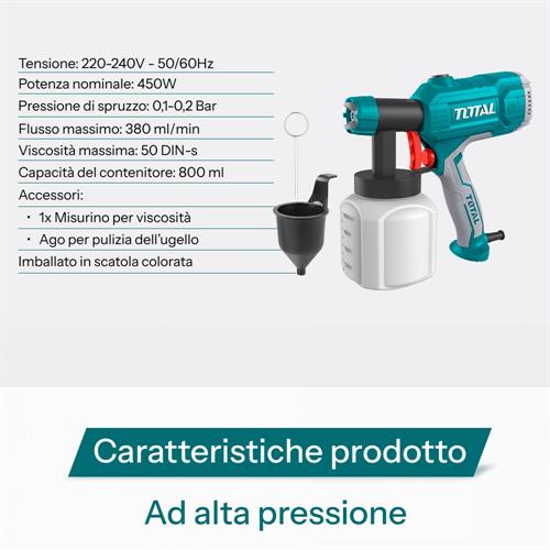 Verniciatore a Spruzzo Elettrico 350W