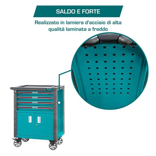 Carrello Porta Attrezzi - 4 Cassetti