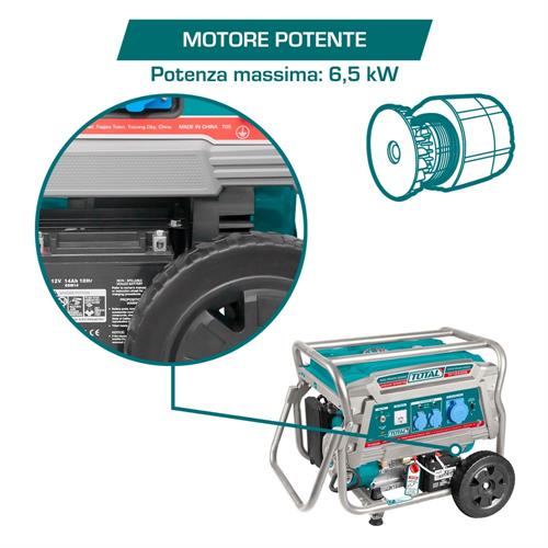 Generatore di Corrente Carrellato - 6,5 Kw