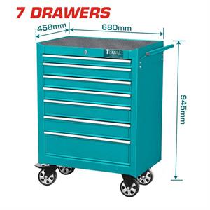 Carrello Porta Attrezzi Basso - 7 Cassetti