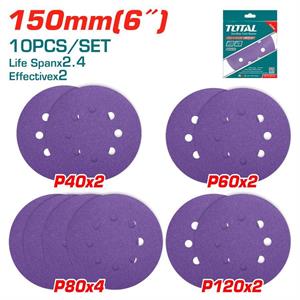 Disco abrasivo viola P40x2 P60x2 P80x4 P120x2 -  150MM