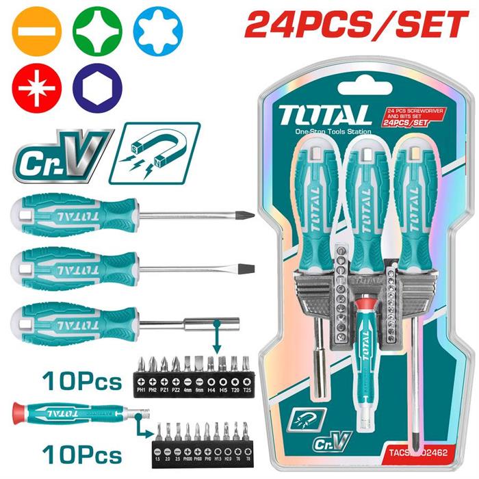 Set cacciaviti e punte 24 pezzi