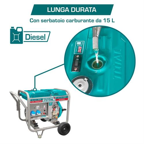 Generatore di Corrente Carrellato - 3 Kw Monofase