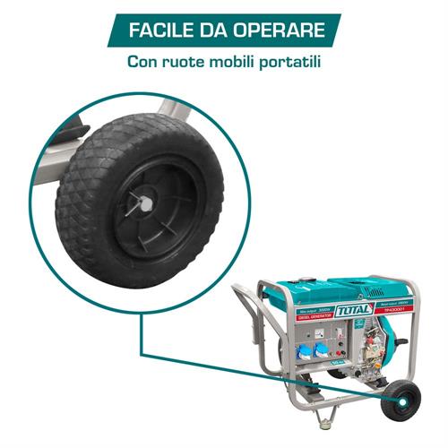 Generatore di Corrente Carrellato - 3 Kw Monofase