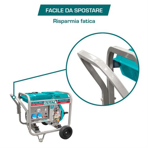 Generatore di Corrente Carrellato - 3 Kw Monofase