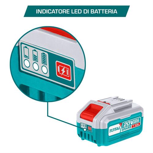 Batteria al Litio 20V - 7.5 Ah