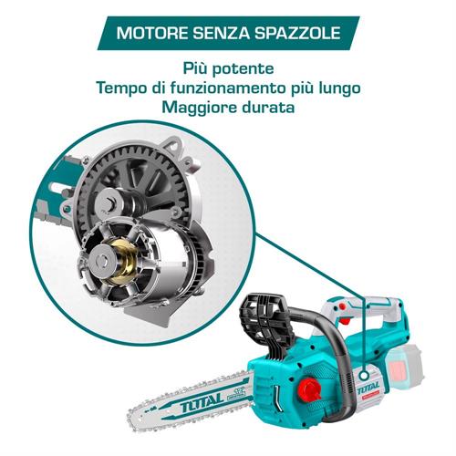Motosega a Batteria 20V 12 (30cm) con 2 Batterie 4Ah