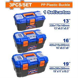 Set di 3 Cassette porta attrezzi - Fibbia in Plastica