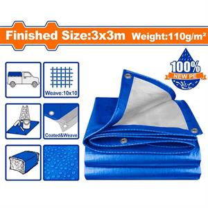 Telo Polietilene 3x3m - Impermeabile, 110g/m², Protezione UV