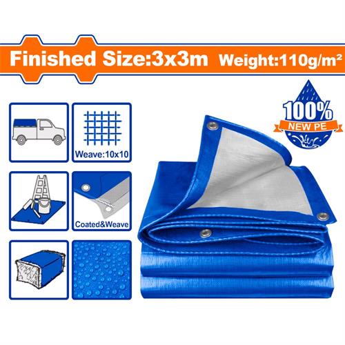 Telo Polietilene 3x3m - Impermeabile, 110g/m², Protezione UV
