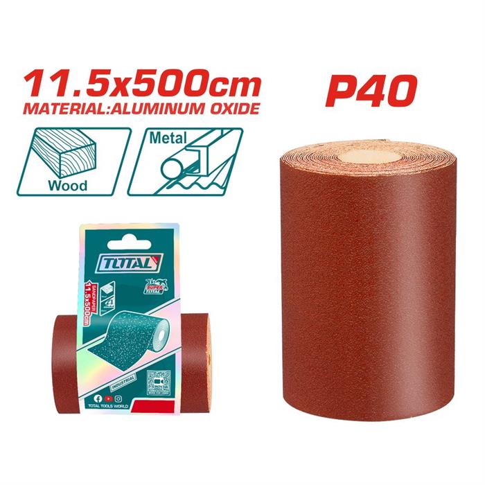 Carta Abrasiva 11,5X500Cm Grana 40 - Industrial