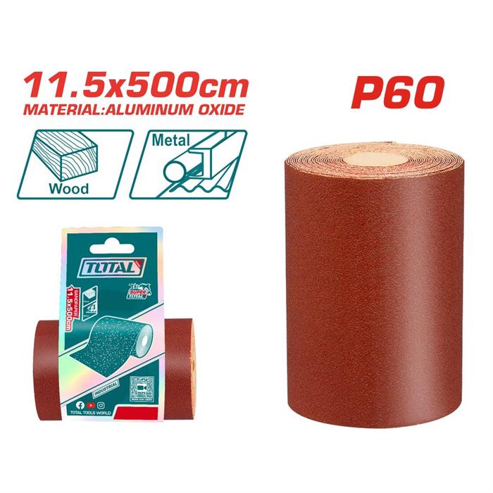 Carta Abrasiva 11,5X500Cm Grana 60 - Industrial