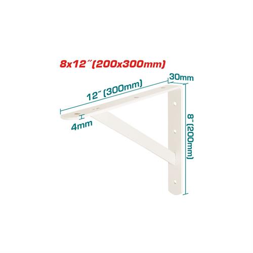 Staffa Rinforzata per Mensole Pesanti 20X30Cm