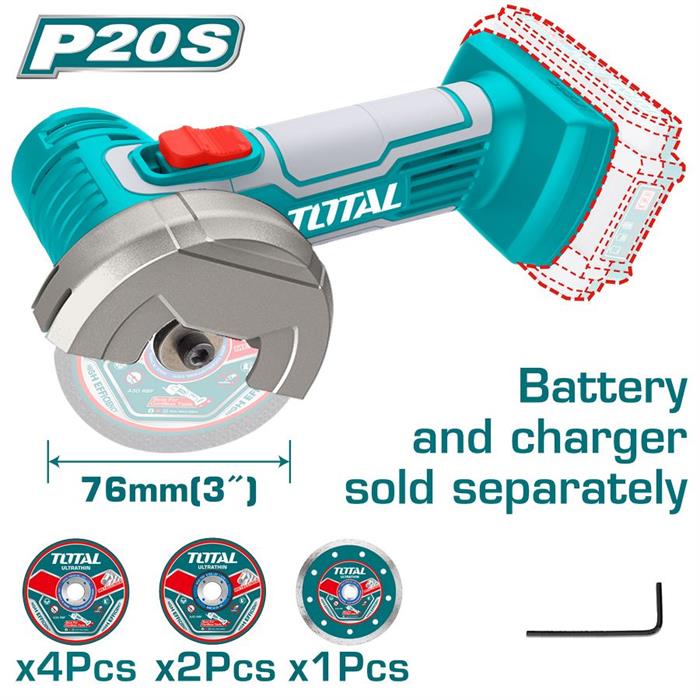 Mini Smerigliatrice Angolare 76mm - 20V - One Battery