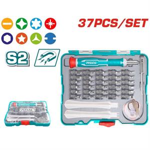 Set Cacciaviti di Precisione 37 pz - Bits SL, PH, Torx, Hex