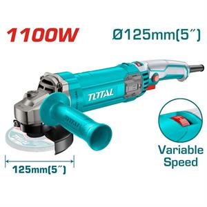 Smerigliatrice Angolare 1100W - 125mm, Velocità Variabile