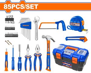 Set Attrezzi Manuali 85 pz - Cassetta in Plastica, Chiavi, Pinze