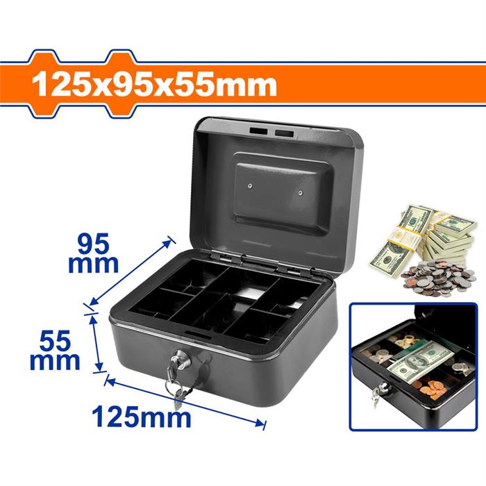 Cassettiera per Soldi con 5 Scomparti, 0.7L, Con Chiave
