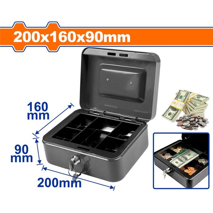 Cassettiera per Soldi con 5 Scomparti, 2.9L, Con Chiave