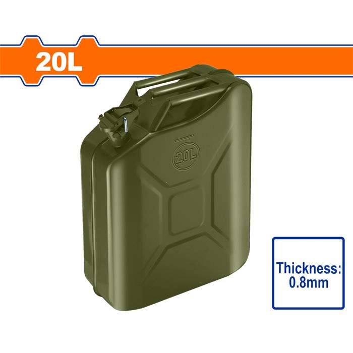 Jerrycan Verticale 20L - Acciaio, Sicurezza con Cotenente