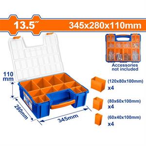 Organizer in Plastica - 12 Scomparti Rimovibili, 345x280x110mm