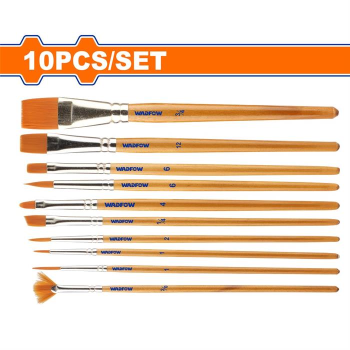 Set Pennelli Artista 10 pz - Nylon, Manico in Legno