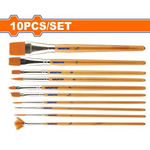 Set Pennelli Artista 10 pz - Nylon, Manico in Legno