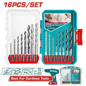 Set 16 punte trapano per ferro, legno e multifunzione