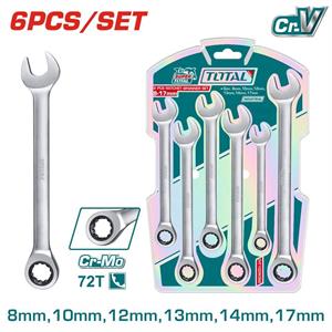 Set di 6 chiavi a cricchetto 8-17 mm