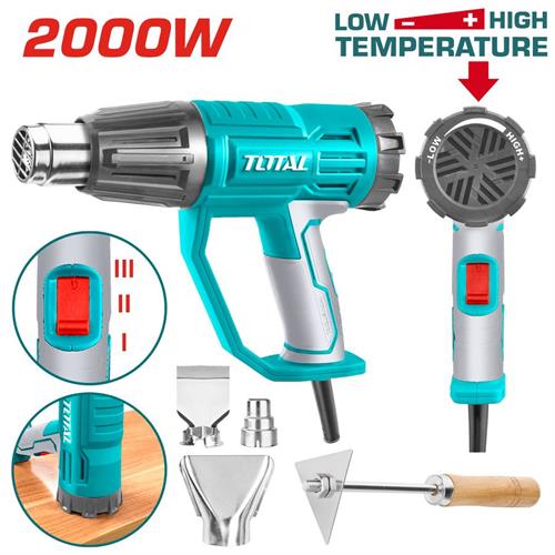 Pistola termica 2000W – temperatura regolabile fino a 550°C – con accessori