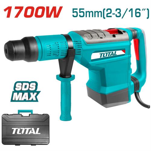 Martello combinato SDS MAX 1700W – 5-19J – per foratura e scalpellatura – con sistema antivibrazione