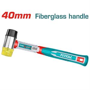 Martello a testa morbida Ø40 mm – con manico in fibra di vetro a tre colori