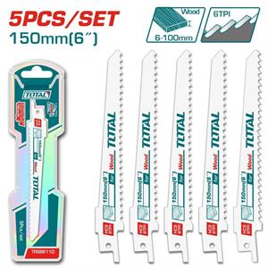 Set di 5 lame per legno 150mm - 6TPI