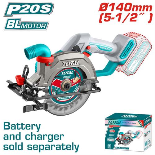 Sega circolare brushless 20V – Ø140 mm – profondità e inclinazione regolabili