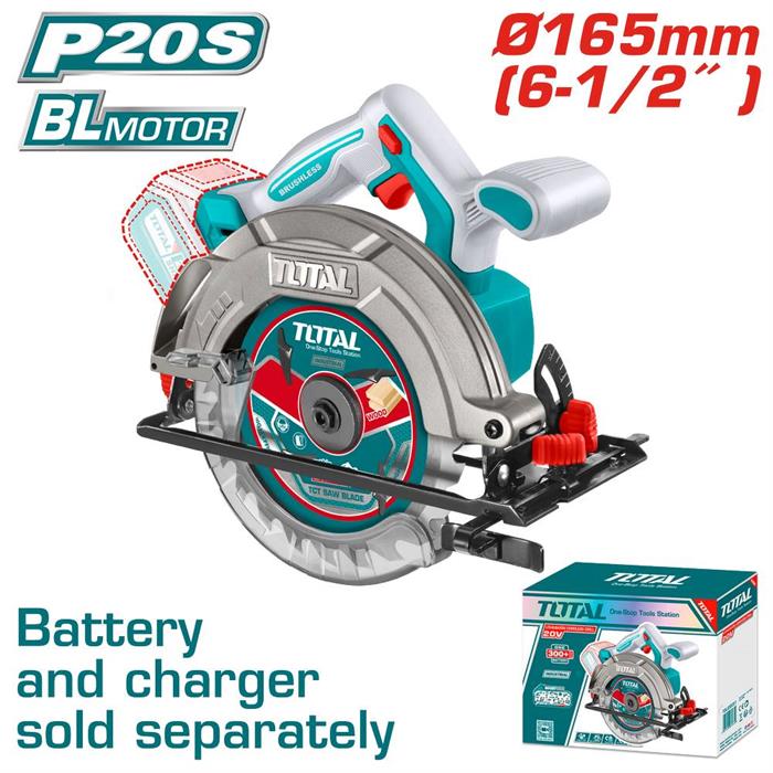 Sega circolare brushless 20V – Ø165 mm – profondità e inclinazione regolabili