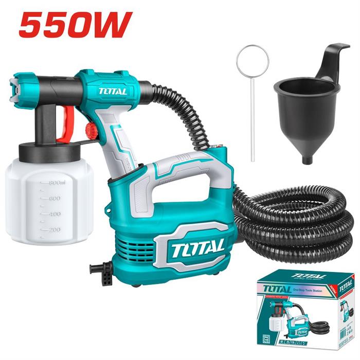 Pistola a spruzzo elettrica 550W – 800 ml – con accessori e scatola colorata