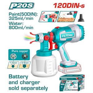 PISTOLA A SPRUZZO 20V 1000ML CON 2 UGELLI RAME