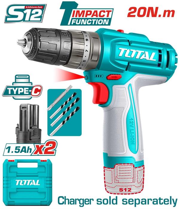 Trapano avvitatore a percussione 12V cordless