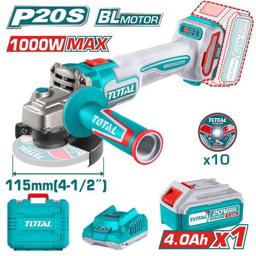 KIT SMERIGLIATRICE ANGOLARE 20V 115MM