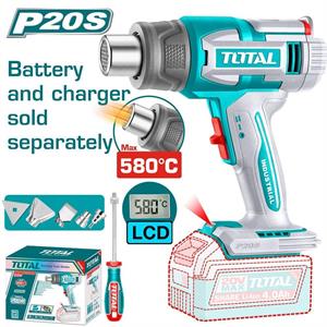 PISTOLA TERMICA 20V LCD 580°C