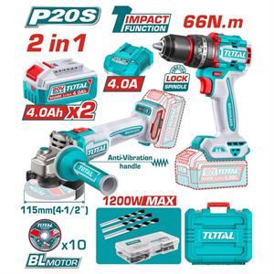 KIT TRAPANO-AVVITATORE E FLEX 20V