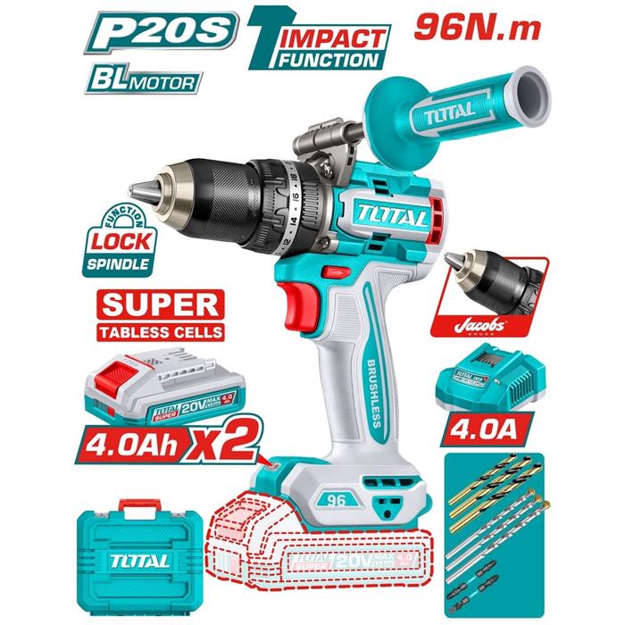 KIT TRAPANO BRUSHLESS 20V CON VALIGETTA